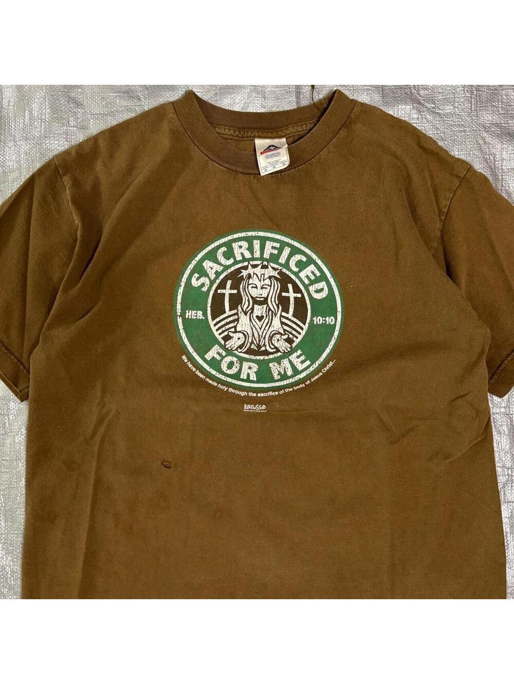 Y2K Starbucks Parody Jesus Tee